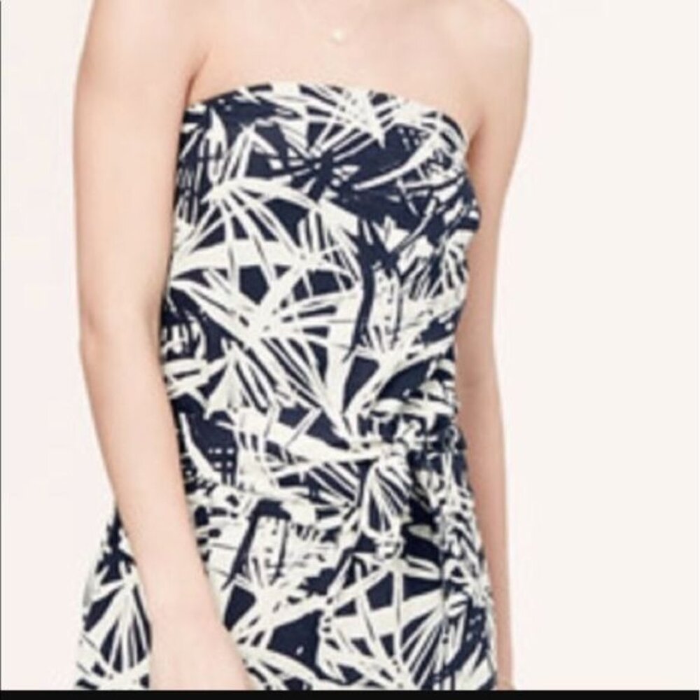 LOFT 4 Jungle fever palm leaf SXY jumpsuit EUC - Picture 4 of 5